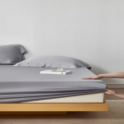 91家纺网 家纺一手货源 找家纺 简纯主义 2025新款100s超细旦天丝-单床笠 暮蓝