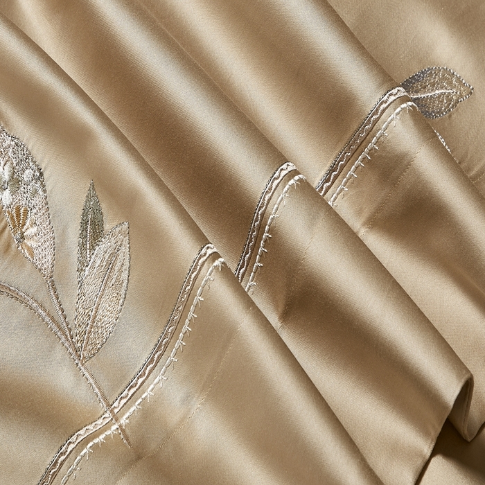 91家纺网 家纺一手货源 找家纺 爱情故事2025春夏居家新品四件套 秋叶-香槟色