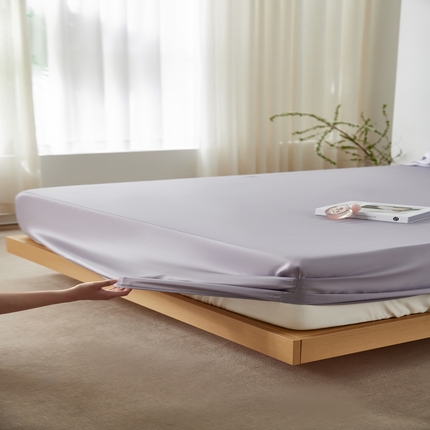 简纯主义 2025新款100s超细旦天丝-单床笠 紫砂灰