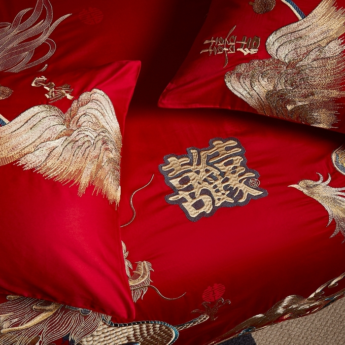 91家纺网 家纺一手货源 找家纺 爱情故事2025新款婚庆新品 喜事良缘