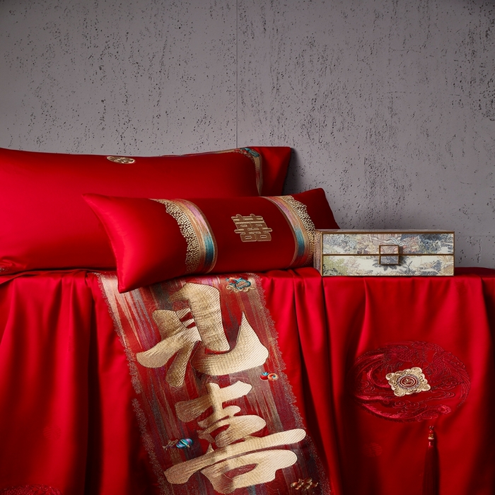 91家纺网 家纺一手货源 找家纺 爱情故事2025新款婚庆新品 开门见喜