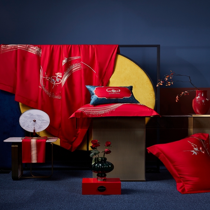 91家纺网 家纺一手货源 找家纺 爱情故事2025新款婚庆新品 知心爱人