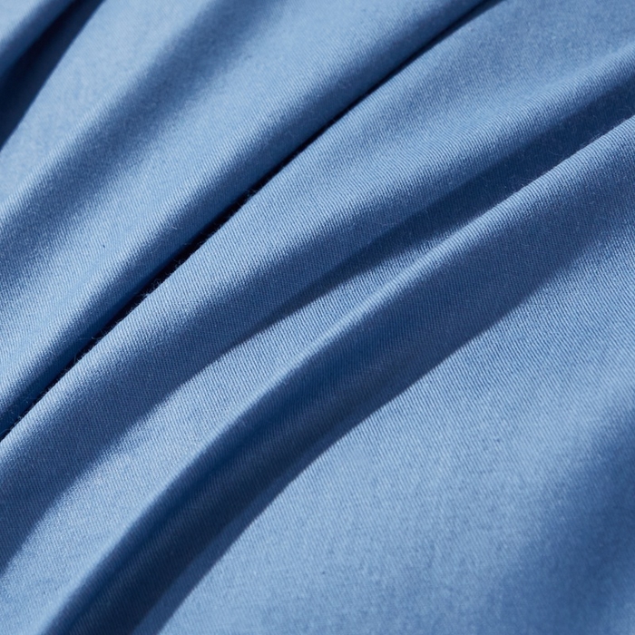 91家纺网 家纺一手货源 找家纺 晶缦家纺 2025新款喷气全棉13376纯棉斜纹纯色床单-沐兰 沐兰-牛仔蓝