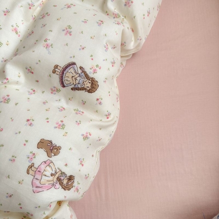 91家纺网 家纺一手货源 找家纺 （总）2025新款双层纱印花卡通四件套-床拍