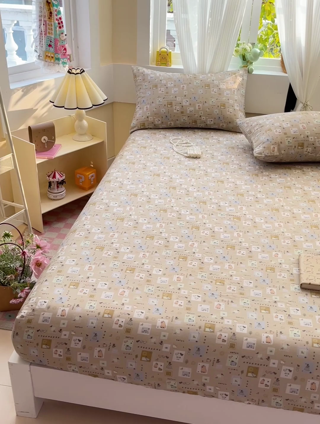 91家纺网 家纺一手货源 找家纺 （总）名兮家居 2025新款全棉双层纱床笠