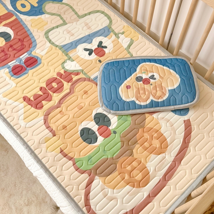 91家纺网 家纺一手货源 找家纺 美乐迪家纺 2025新款儿童乳胶凉席 汉堡