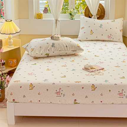 名兮家居 2025新款全棉双层纱床笠 双层纱-趣味王国