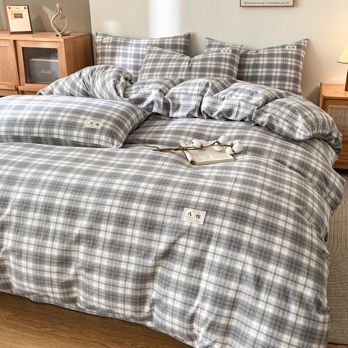 91家纺网 家纺一手货源 找家纺 21度C 2025新款A类全棉母婴级四件套单品系列-单被套 可可灰