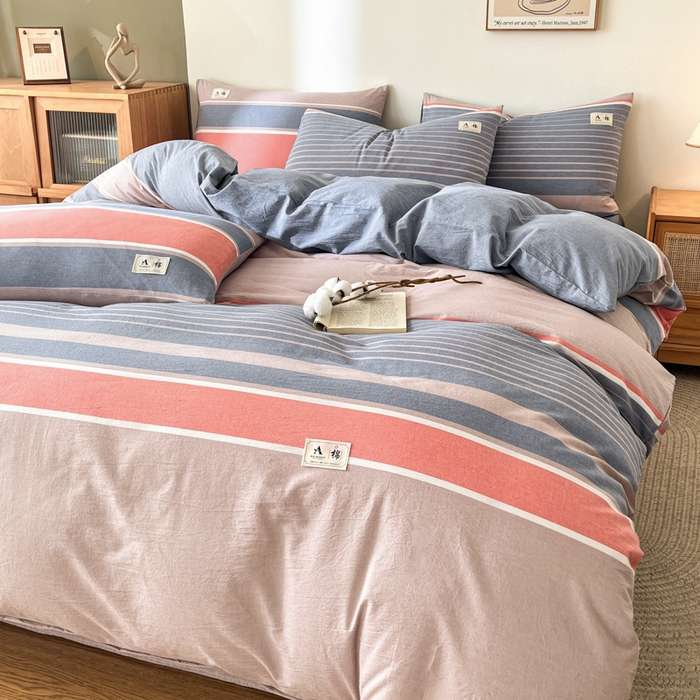 91家纺网 家纺一手货源 找家纺 21度C 2025新款A类全棉母婴级四件套单品系列-单被套 莱卡条