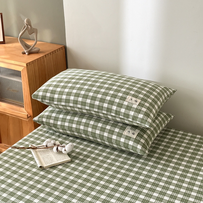 91家纺网 家纺一手货源 找家纺 21度C 2025新款A类全棉母婴级四件套单品系列-单枕套 澳白绿