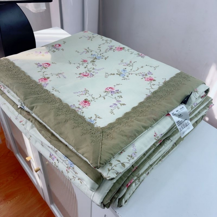 91家纺网 家纺一手货源 找家纺 （总）暖居 2025新款纯棉法式包边全棉夏被可机洗纯棉空调被夏凉被跑量款