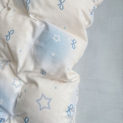 91家纺网 家纺一手货源 找家纺 （总）2025新款双层纱印花卡通四件套-床拍