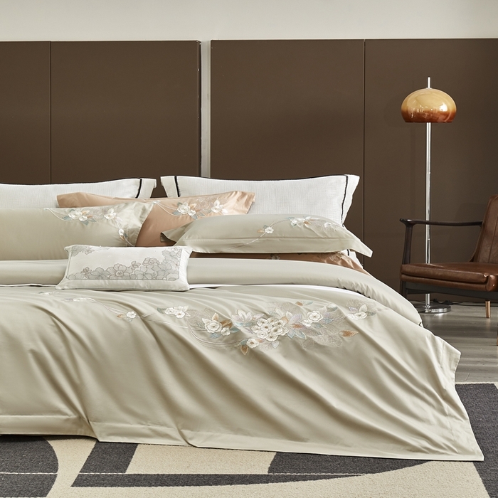 91家纺网 家纺一手货源 找家纺 爱情故事2025春夏居家新品四件套 似锦-香槟