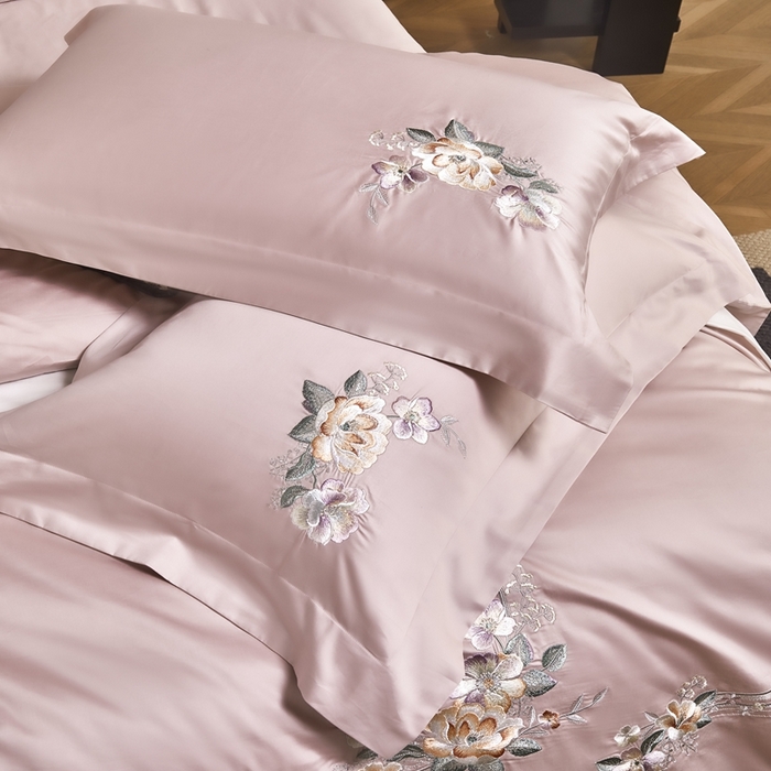 91家纺网 家纺一手货源 找家纺 爱情故事2025春夏居家新品四件套 盛夏-豆沙