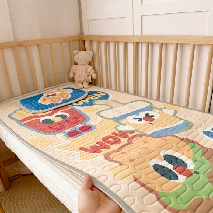 91家纺网 家纺一手货源 找家纺 美乐迪家纺 2025新款儿童乳胶凉席 汉堡