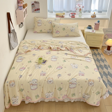 桃子家居  2025新款A类高品质牛奶针织棉软糯大豆夏被 针织棉-猫咪时光