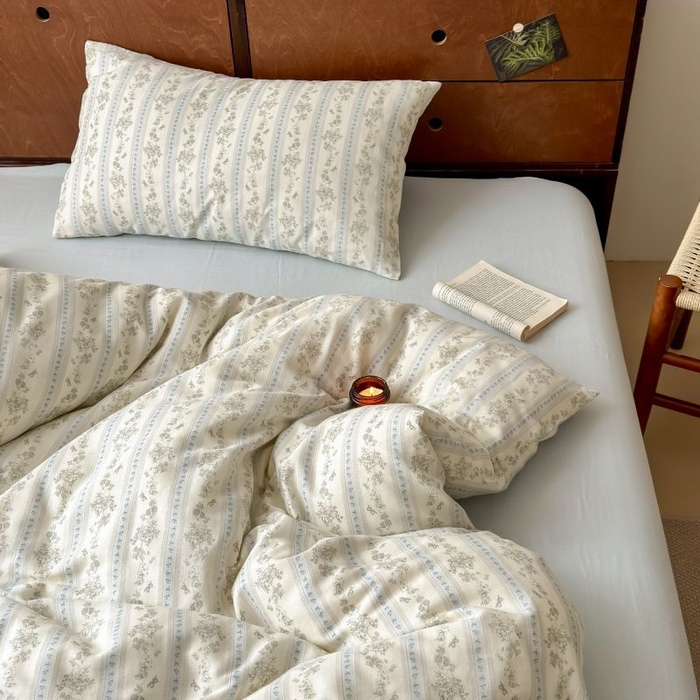 91家纺网 家纺一手货源 找家纺 典曼家纺 2025新款双层纱小清新印花四件套-床拍 浪漫邂逅