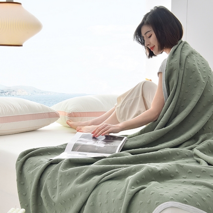 91家纺网 家纺一手货源 找家纺 （总）米奈家居 2025全棉针织棉提花多功能盖毯