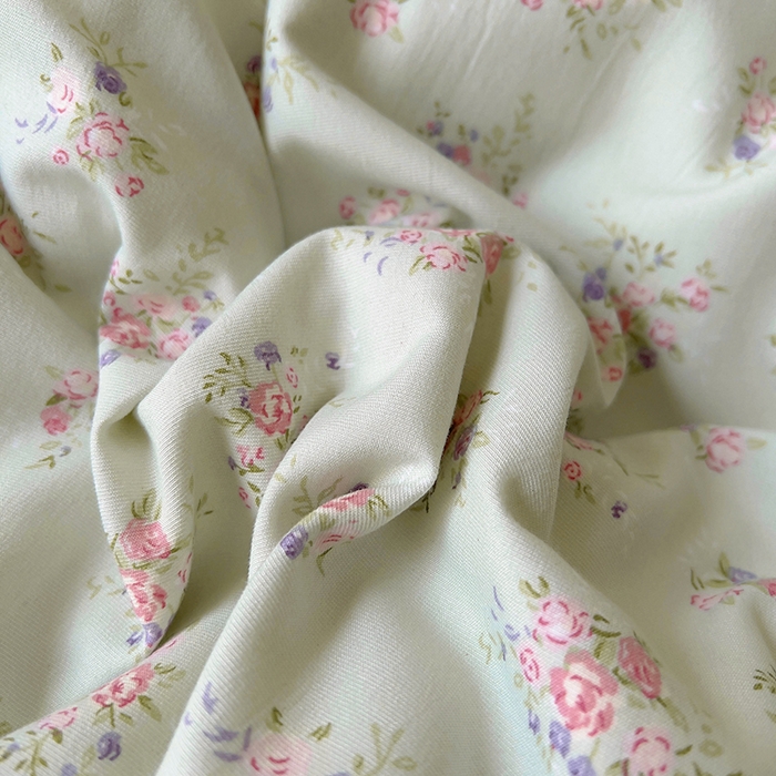 91家纺网 家纺一手货源 找家纺 欧尚 2025新款针织棉双层纱四件套 浪漫花开