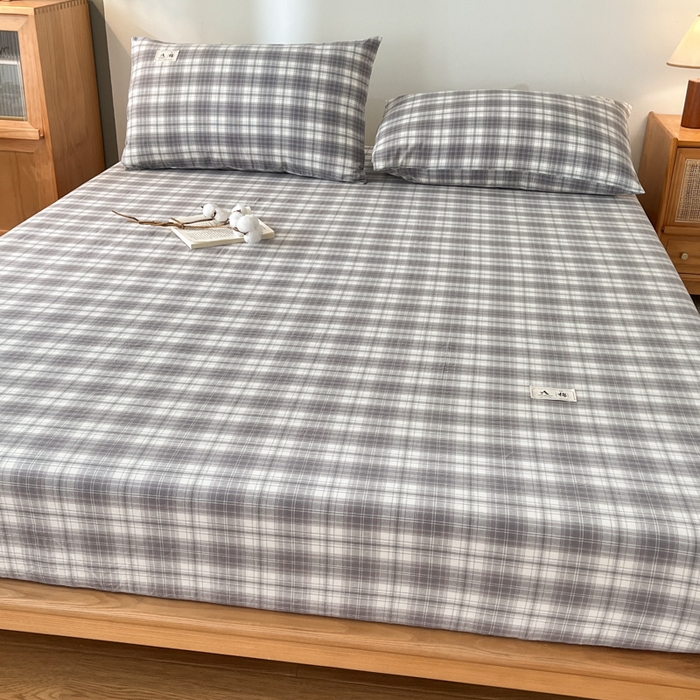 91家纺网 家纺一手货源 找家纺 21度C 2025新款A类全棉母婴级四件套单品系列-单床笠 可可灰