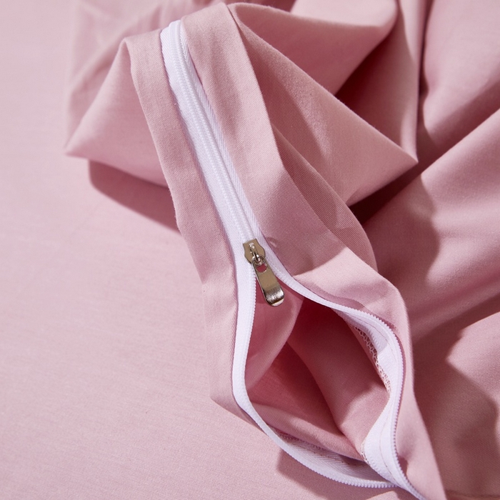 91家纺网 家纺一手货源 找家纺 晶缦家纺 2025新款喷气全棉13376纯棉斜纹纯色被套-沐兰 沐兰-脏脏粉