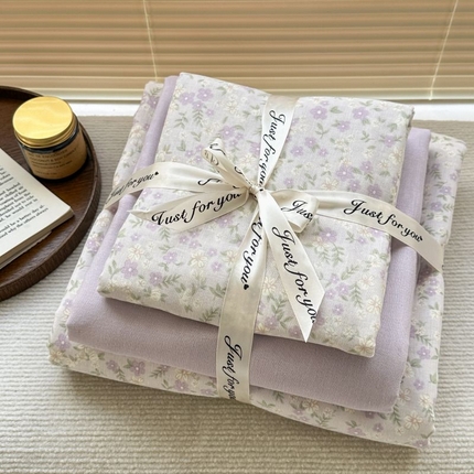 典曼家纺 2025新款双层纱小清新印花四件套-叠拍 半亩花田