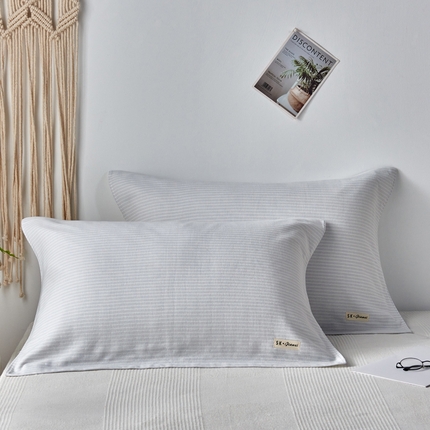 91家纺网 家纺一手货源 找家纺 （总）朴尔家纺-毛巾被 2025新款日系条纹全棉三层纱布枕巾