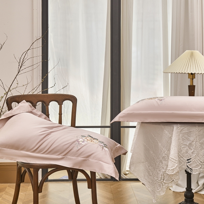 91家纺网 家纺一手货源 找家纺 爱情故事2025春夏居家新品四件套 盛夏-豆沙