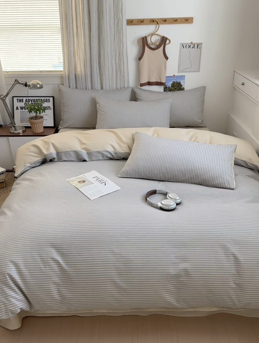 91家纺网 家纺一手货源 找家纺 麦伦家居 2025春夏新品全棉斜纹40支13372系列 条纹时代