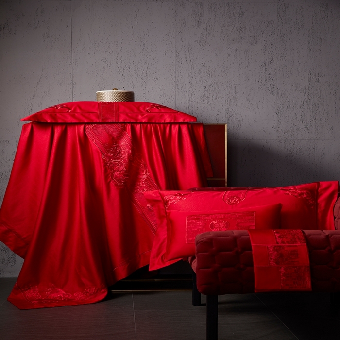 91家纺网 家纺一手货源 找家纺 爱情故事2025新款婚庆新品 锦绣红妆