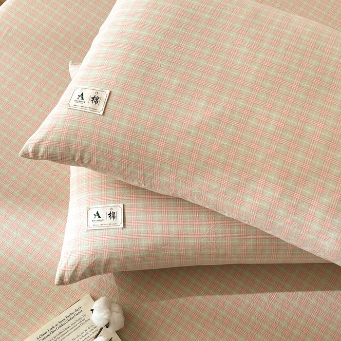 91家纺网 家纺一手货源 找家纺 21度C 2025新款A类全棉母婴级四件套单品系列-单枕套 春野玉