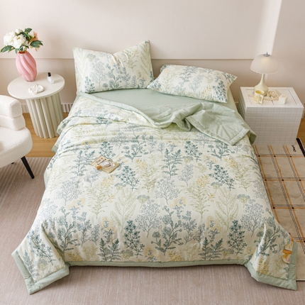 91家纺网 家纺一手货源 找家纺 （总）一加一 2025新款全棉印花新疆棉花夏被四件套