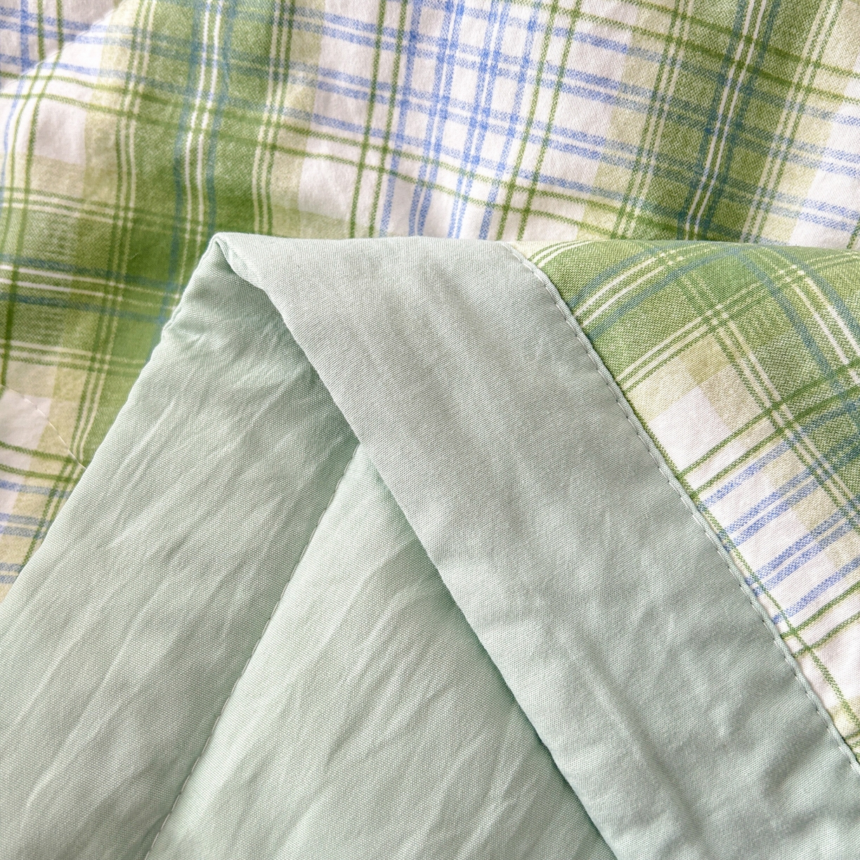 91家纺网 家纺一手货源 找家纺 佰丝居 2025新款A类水洗棉夏被100%新疆棉花被空调被夏凉被 雅致绿