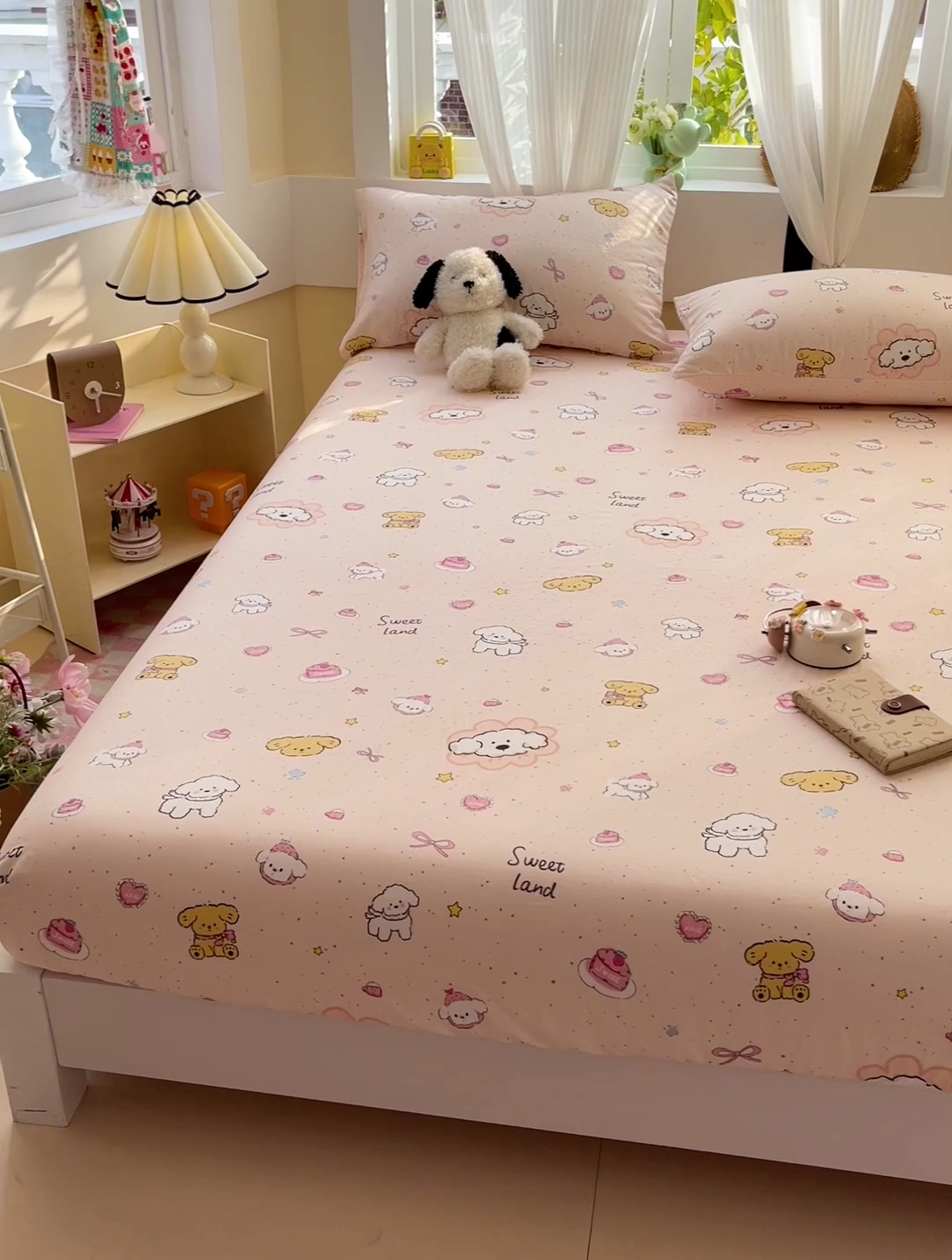 91家纺网 家纺一手货源 找家纺 （总）名兮家居 2025新款全棉双层纱床笠