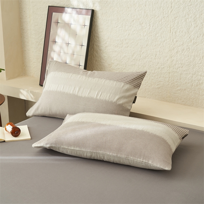 91家纺网 家纺一手货源 找家纺 2025新款全棉色织大提花棉花夏凉被 被子被芯 洛川-灰