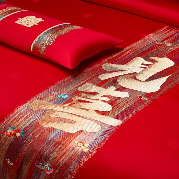 91家纺网 家纺一手货源 找家纺 爱情故事2025新款婚庆新品 开门见喜