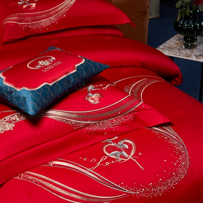 91家纺网 家纺一手货源 找家纺 爱情故事2025新款婚庆新品 知心爱人