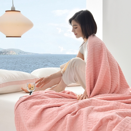 91家纺网 家纺一手货源 找家纺 （总）米奈家居 2025全棉针织棉提花多功能盖毯