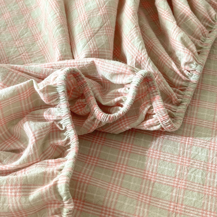 91家纺网 家纺一手货源 找家纺 21度C 2025新款A类全棉母婴级四件套单品系列-单床笠 春野玉