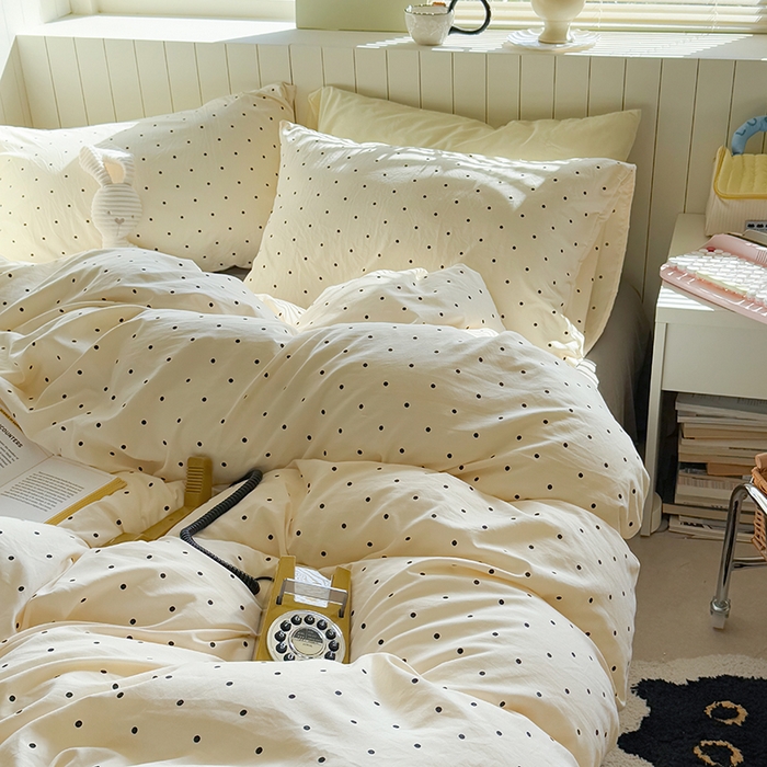 91家纺网 家纺一手货源 找家纺 繁花家居 2025新款软乎乎时尚印花水洗棉四件套 波波米