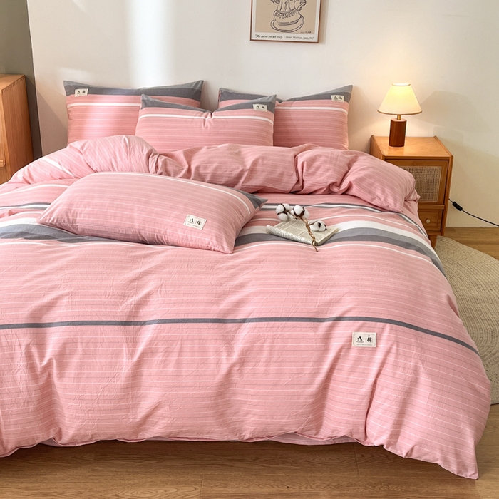 91家纺网 家纺一手货源 找家纺 21度C 2025新款A类全棉母婴级四件套单品系列-单被套 豆蔻粉