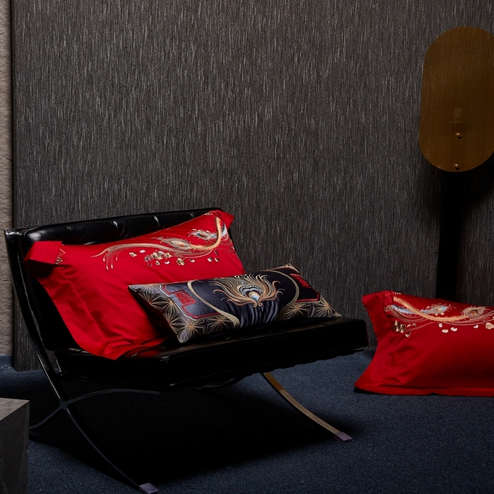 91家纺网 家纺一手货源 找家纺 爱情故事2025新款婚庆新品 喜结连理