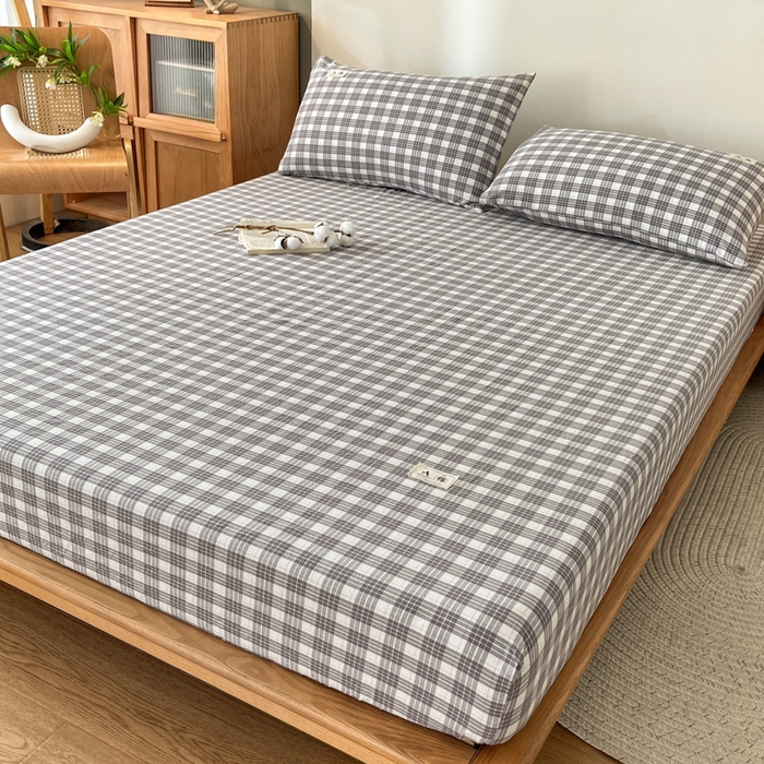 91家纺网 家纺一手货源 找家纺 21度C 2025新款A类全棉母婴级四件套单品系列-单床笠 澳白灰