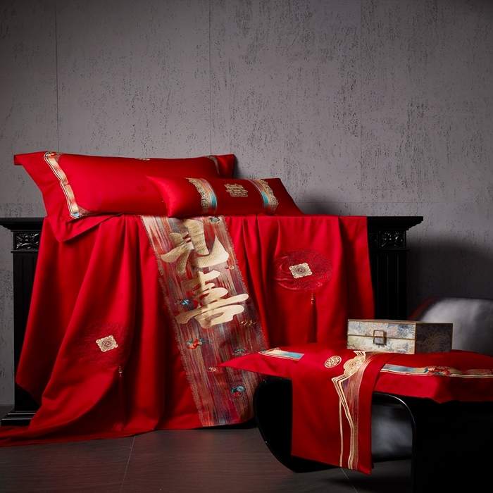 91家纺网 家纺一手货源 找家纺 爱情故事2025新款婚庆新品 开门见喜