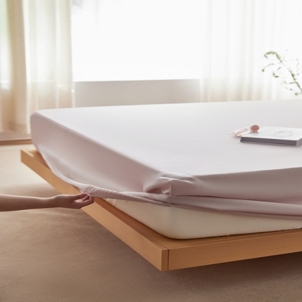 简纯主义 2025新款100s超细旦天丝-单床笠 柔霜粉