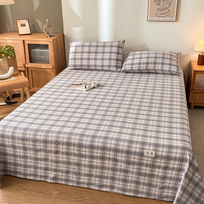 91家纺网 家纺一手货源 找家纺 21度C 2025新款A类全棉母婴级四件套单品系列-单床单 可可粉