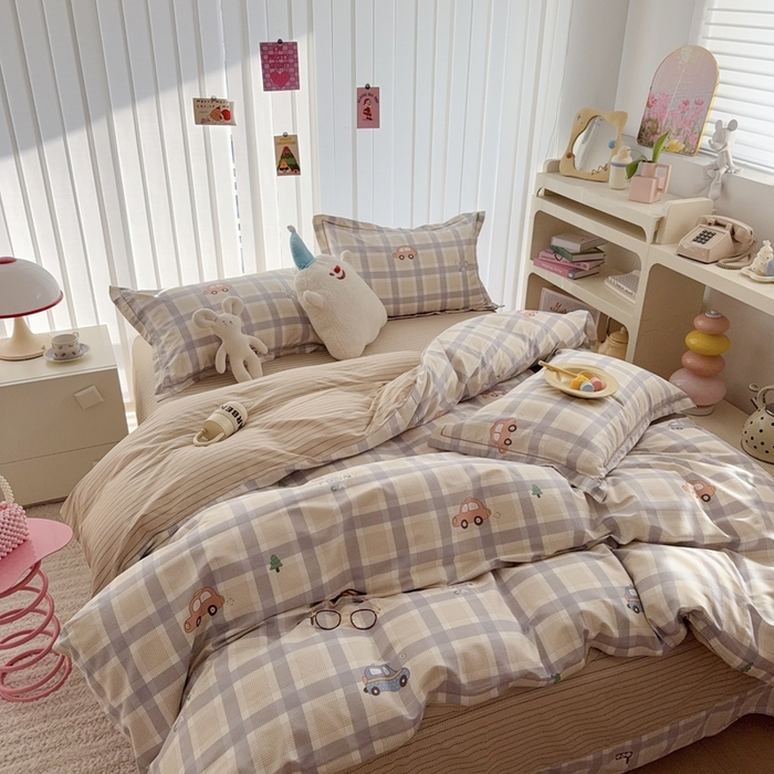 91家纺网 家纺一手货源 找家纺 于果 2025新款全棉13370四件套 小汽车