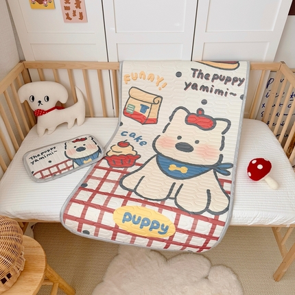美乐迪家纺 2025新款儿童乳胶凉席 高地狗