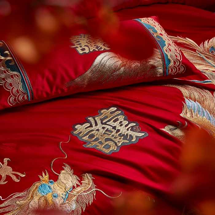 91家纺网 家纺一手货源 找家纺 爱情故事2025新款婚庆新品 喜事良缘