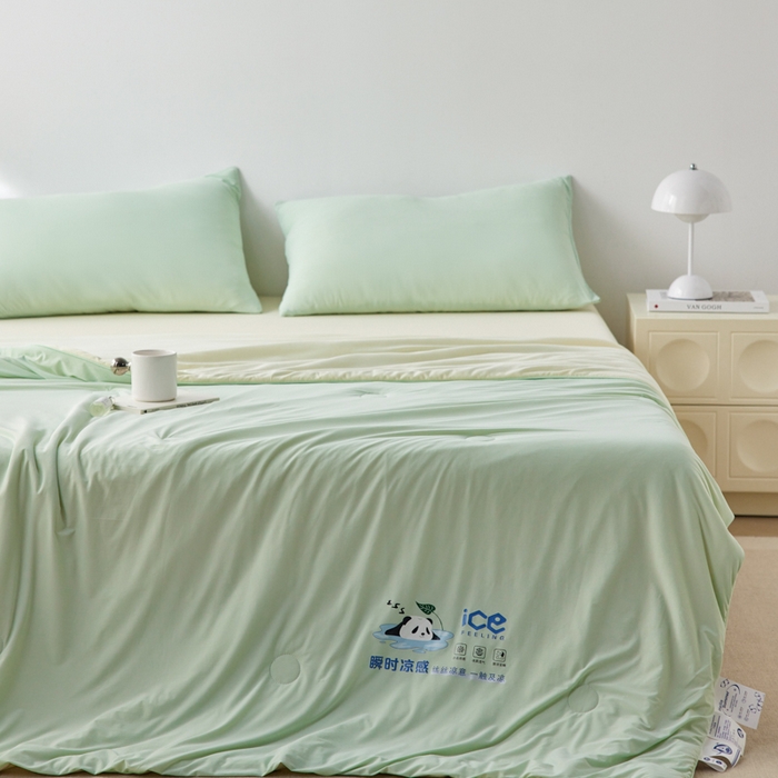 91家纺网 家纺一手货源 找家纺 （总）大彩家居 2025新款锦氨冰激凌雪糕被子凉感丝夏凉被被芯夏被空调被